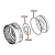 Komplet o-ringów sprzęgła D reverse 6HP26 6HP28-104258